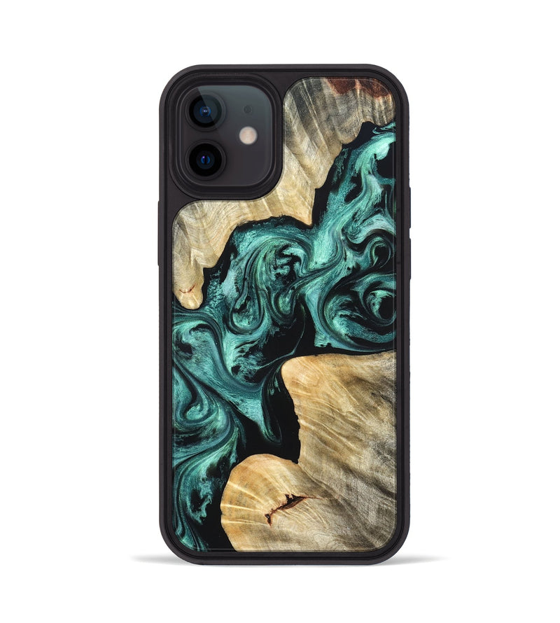 iPhone 12 Wood Phone Case - Kevon (Green, 823526)