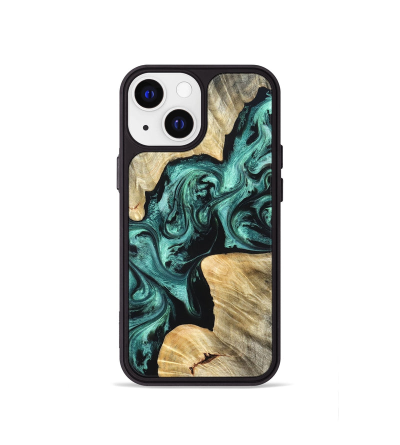 iPhone 13 mini Wood Phone Case - Kevon (Green, 823526)