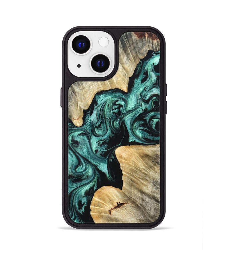 iPhone 13 Wood Phone Case - Kevon (Green, 823526)