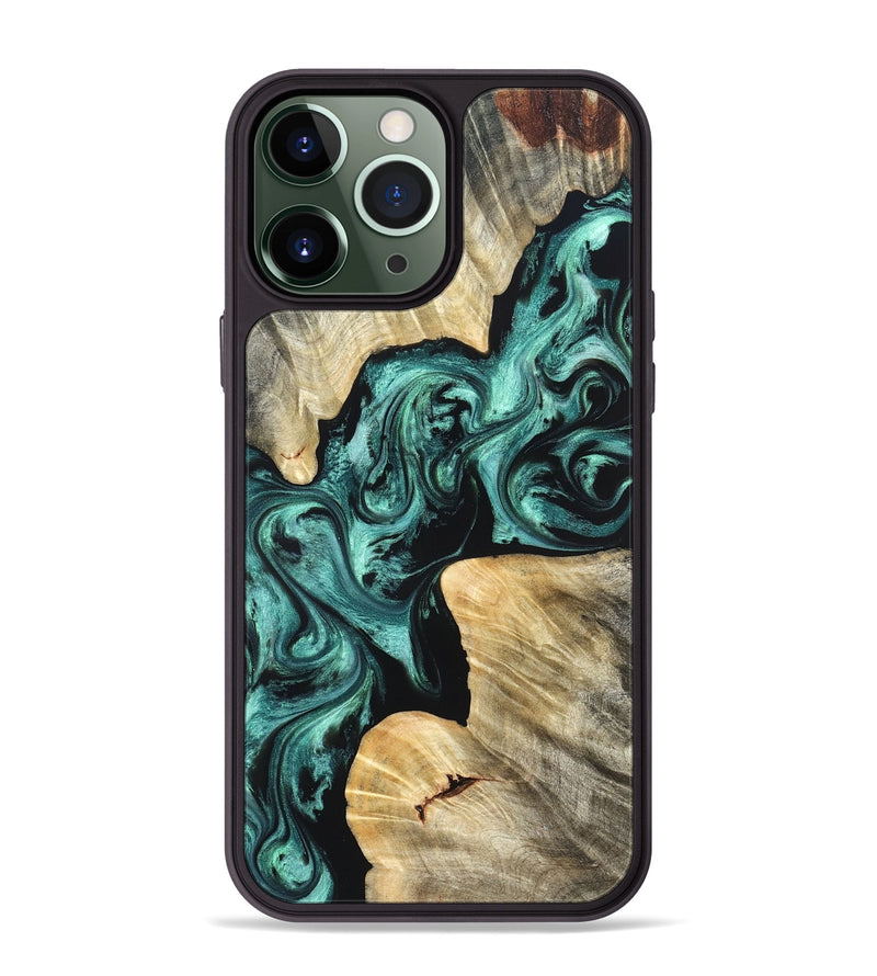 iPhone 13 Pro Max Wood Phone Case - Kevon (Green, 823526)