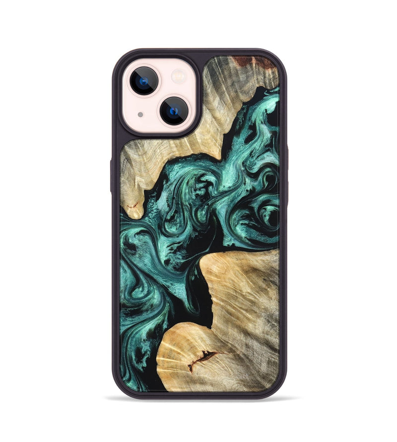 iPhone 14 Wood Phone Case - Kevon (Green, 823526)