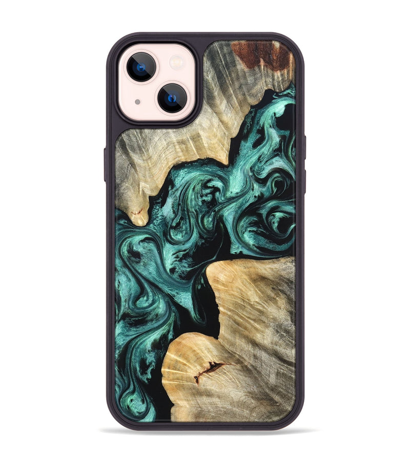 iPhone 14 Plus Wood Phone Case - Kevon (Green, 823526)
