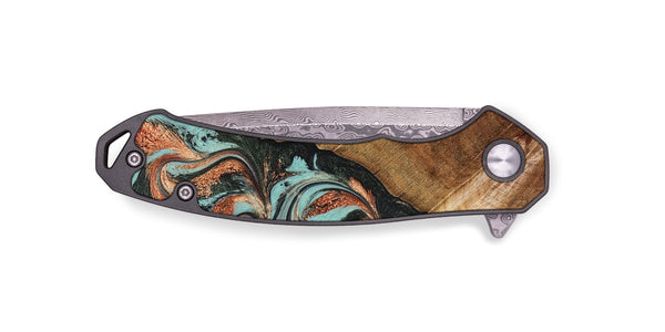 EDC Wood Pocket Knife - Eboni (Green, 823527)