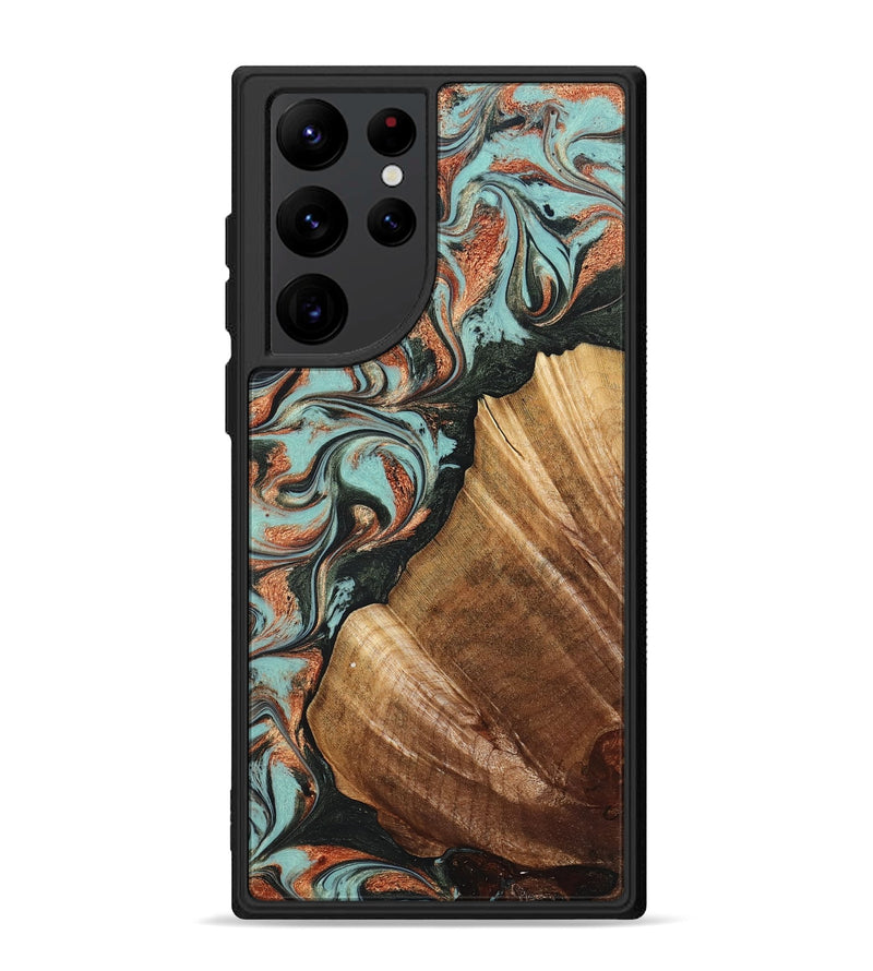 Galaxy S22 Ultra Wood Phone Case - Eboni (Green, 823527)