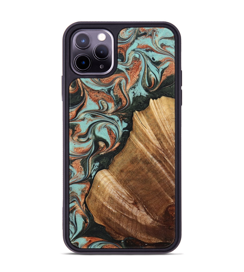 iPhone 11 Pro Max Wood Phone Case - Eboni (Green, 823527)