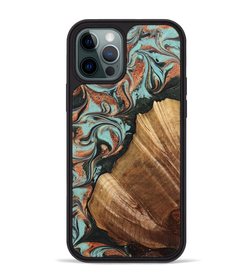 iPhone 12 Pro Max Wood Phone Case - Eboni (Green, 823527)