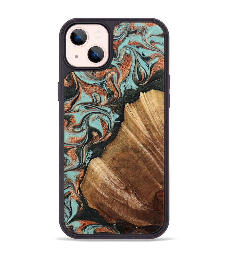 iPhone 14 Plus Wood Phone Case - Eboni (Green, 823527)