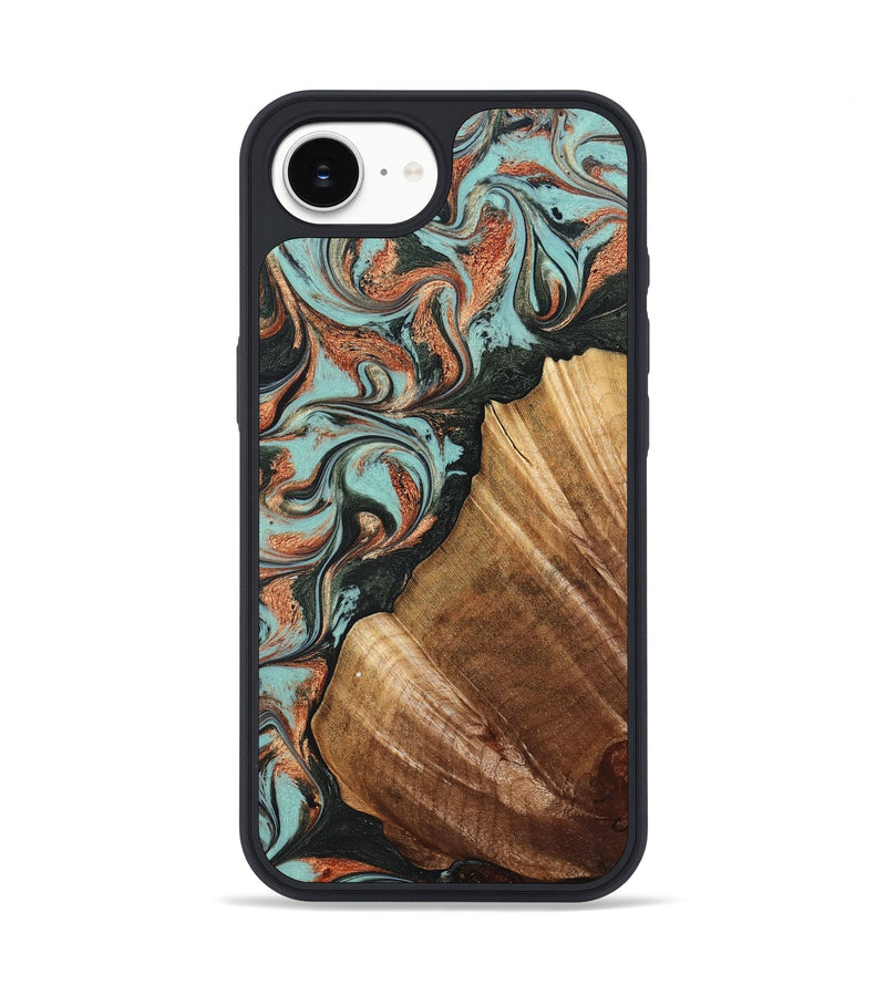 iPhone 16e Wood Phone Case - Eboni (Green, 823527)