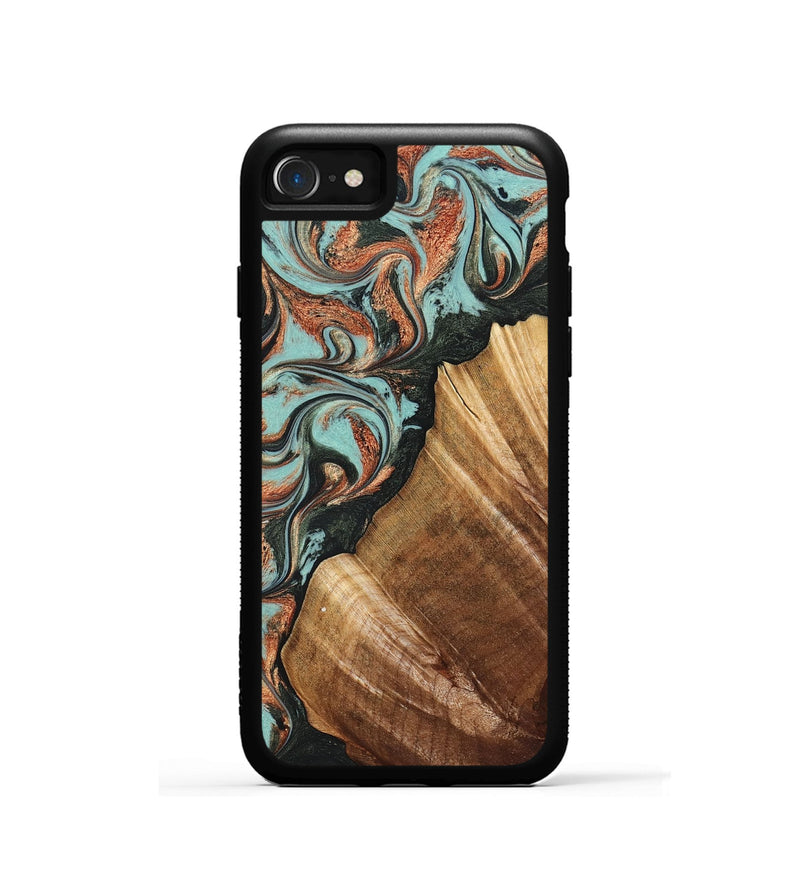 iPhone SE Wood Phone Case - Eboni (Green, 823527)