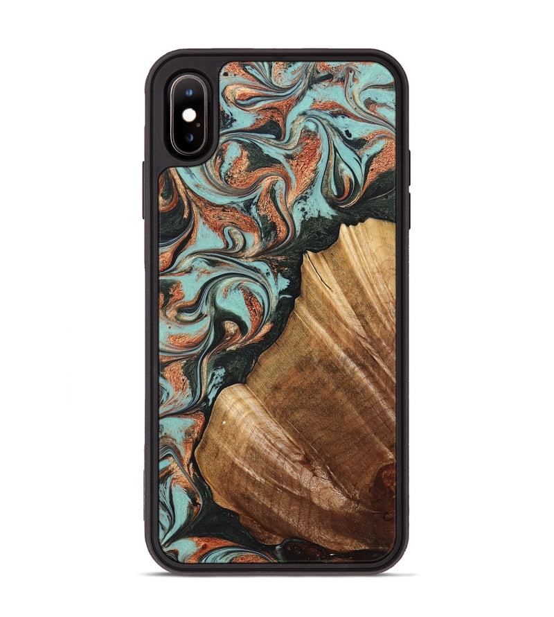 iPhone Xs Max Wood Phone Case - Eboni (Green, 823527)