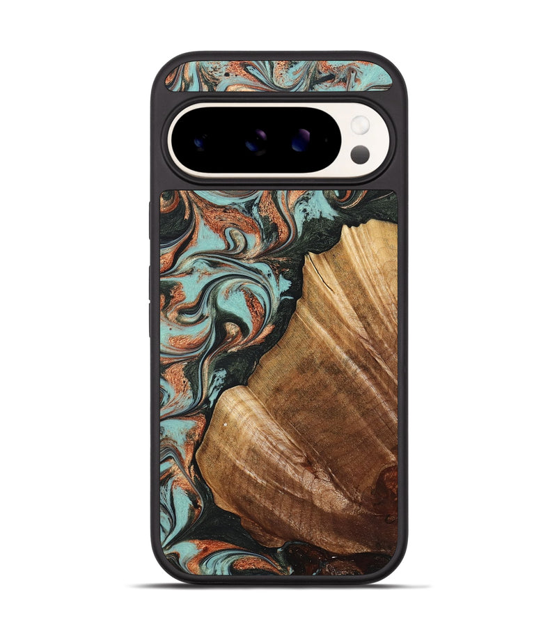Pixel 9 Pro Wood Phone Case - Eboni (Green, 823527)