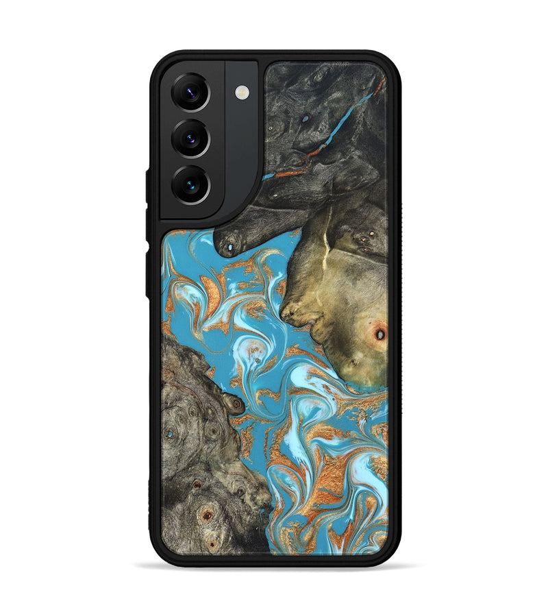 Galaxy S22 Plus Wood Phone Case - Jerome (Teal & Gold, 823529)