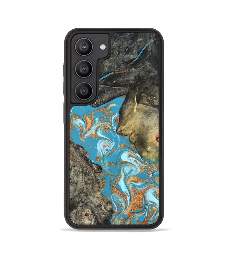 Galaxy S23 Wood Phone Case - Jerome (Teal & Gold, 823529)