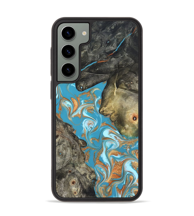 Galaxy S23 Plus Wood Phone Case - Jerome (Teal & Gold, 823529)