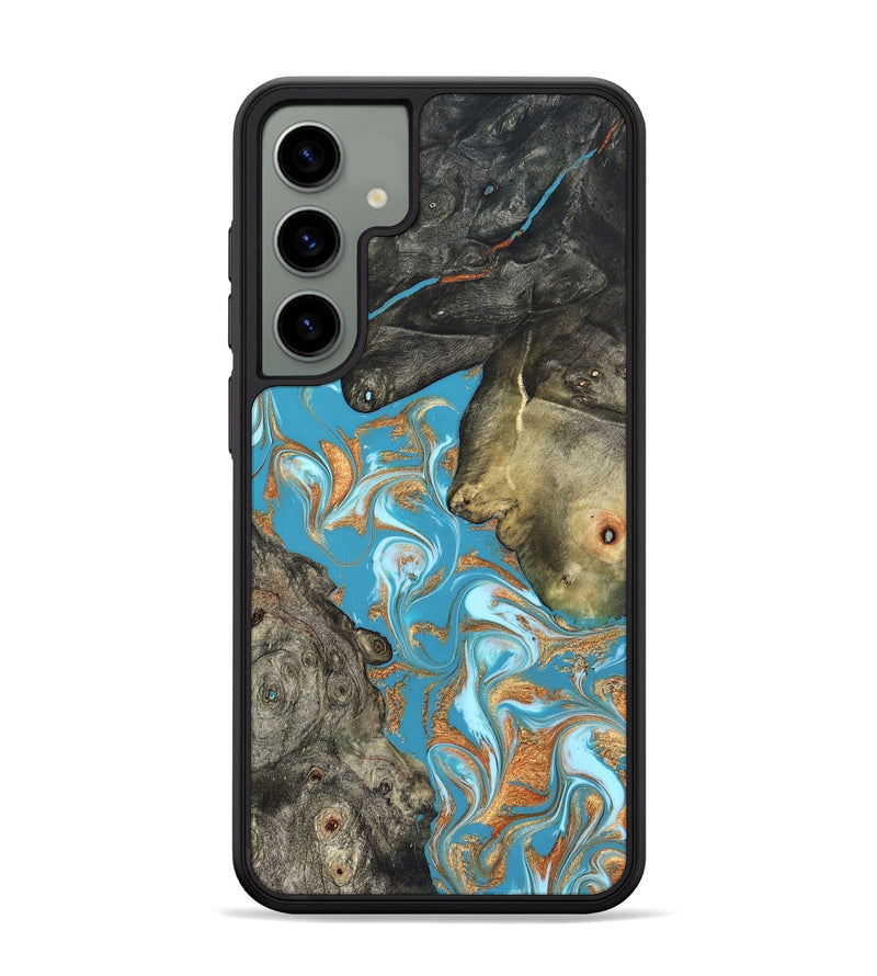 Galaxy S24 Plus Wood Phone Case - Jerome (Teal & Gold, 823529)