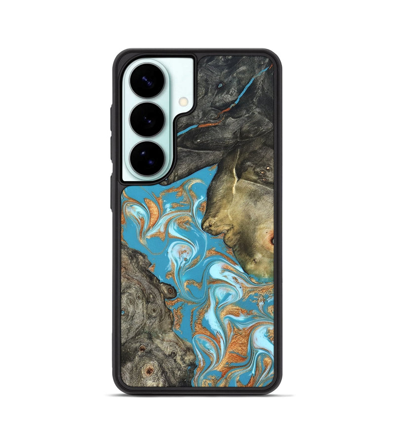 Galaxy S26 Wood Phone Case - Jerome (Teal & Gold, 823529)