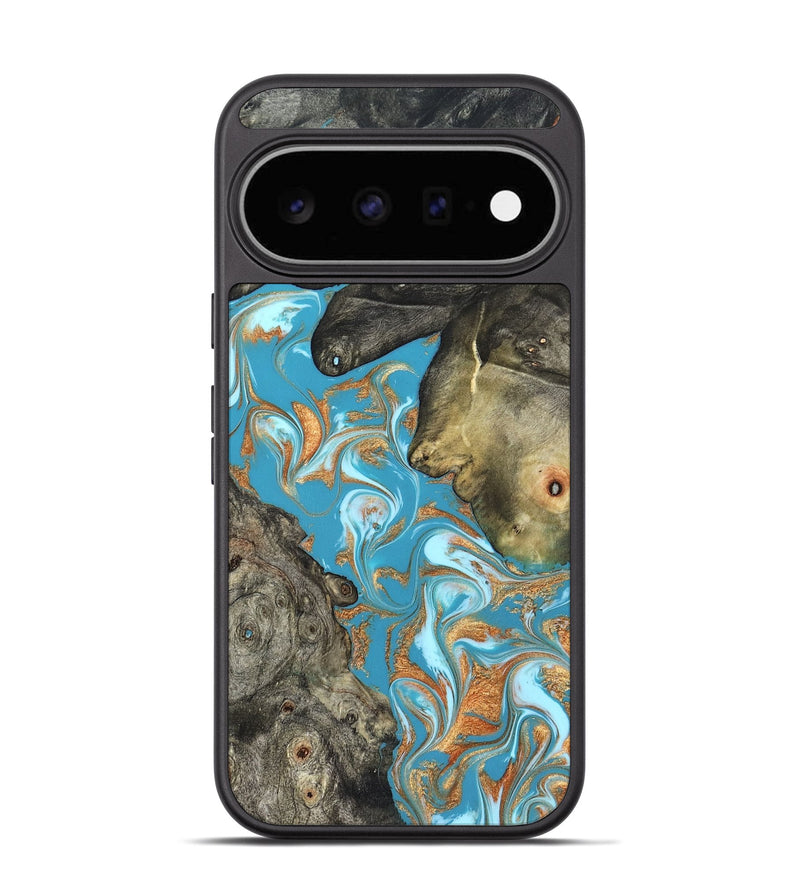 Pixel 11 Wood Phone Case - Jerome (Teal & Gold, 823529)