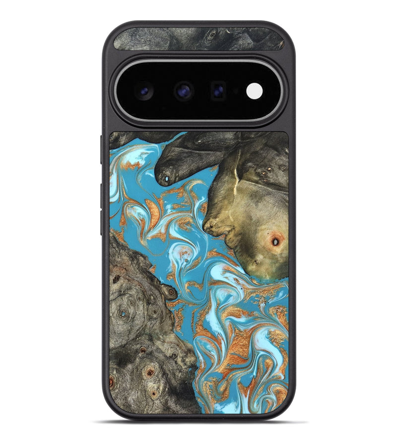 Pixel 11 Pro XL Wood Phone Case - Jerome (Teal & Gold, 823529)