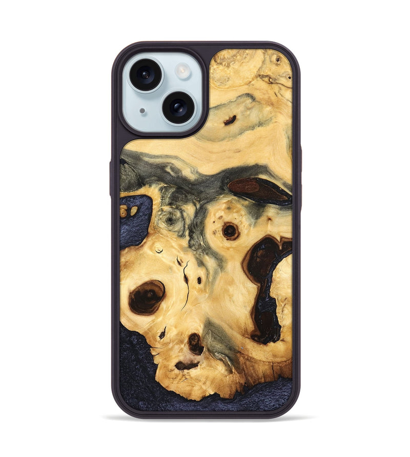 iPhone 15 Wood Phone Case - Davonte (Wood Burl, 823534)