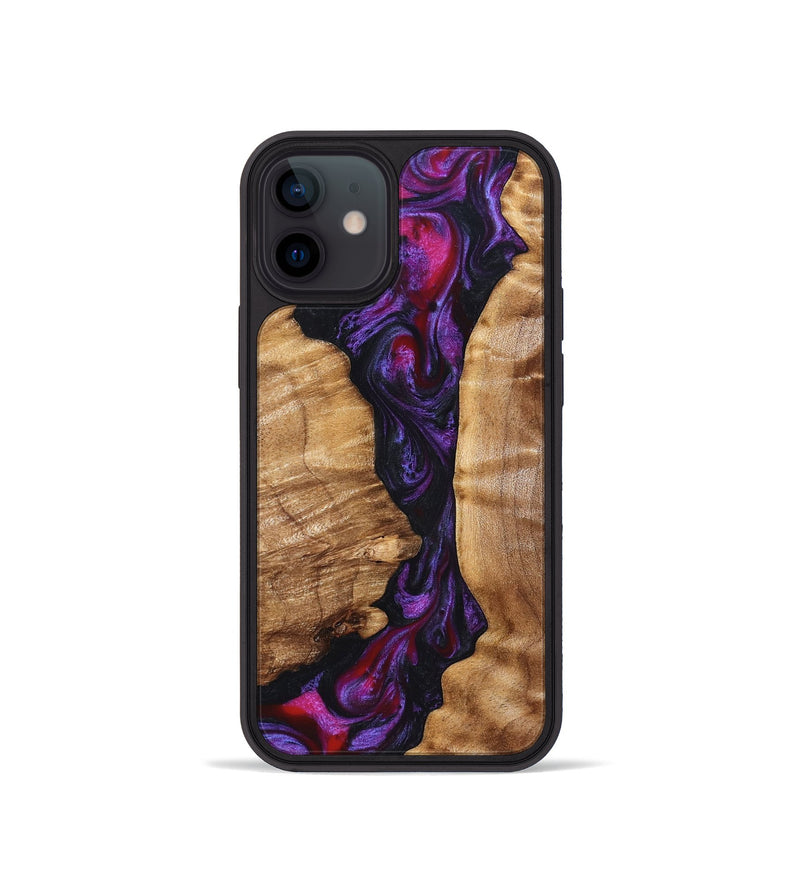 iPhone 12 mini Wood Phone Case - Gemma (Purple, 823535)