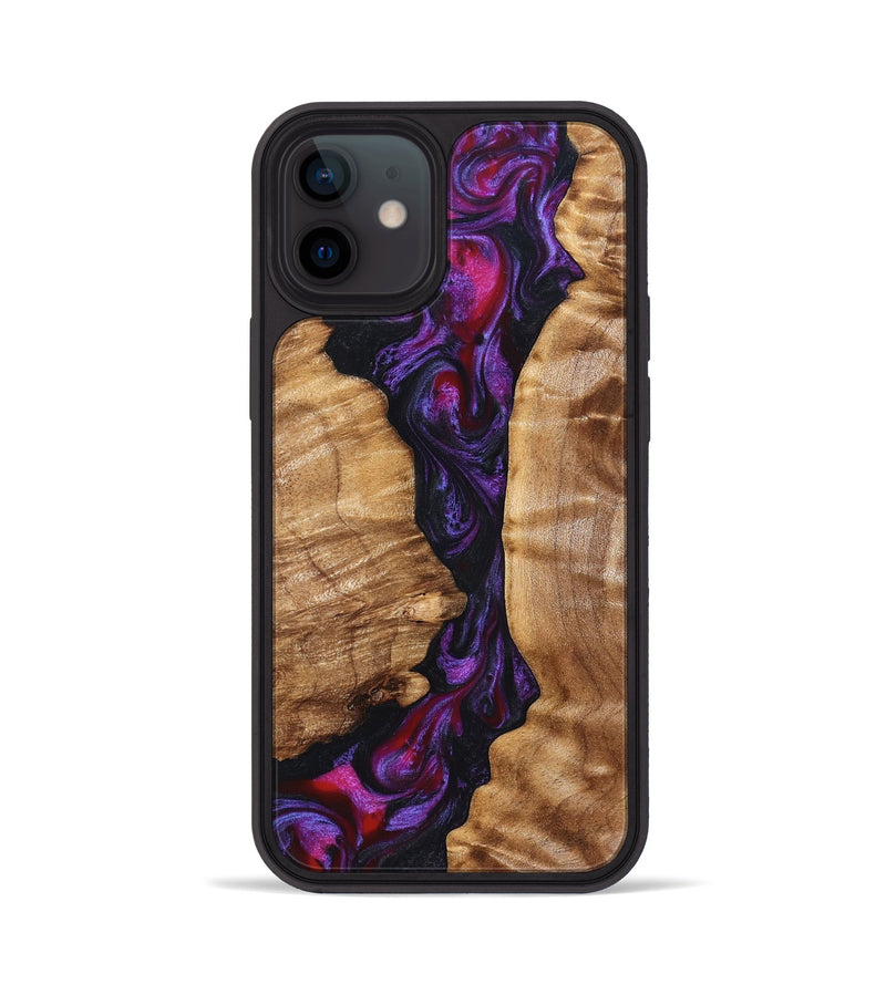 iPhone 12 Wood Phone Case - Gemma (Purple, 823535)