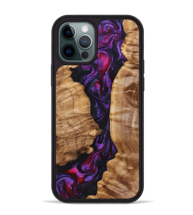 iPhone 12 Pro Max Wood Phone Case - Gemma (Purple, 823535)