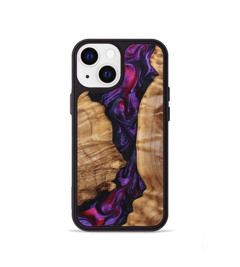 iPhone 13 mini Wood Phone Case - Gemma (Purple, 823535)