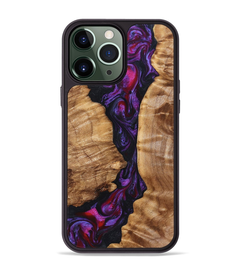 iPhone 13 Pro Max Wood Phone Case - Gemma (Purple, 823535)