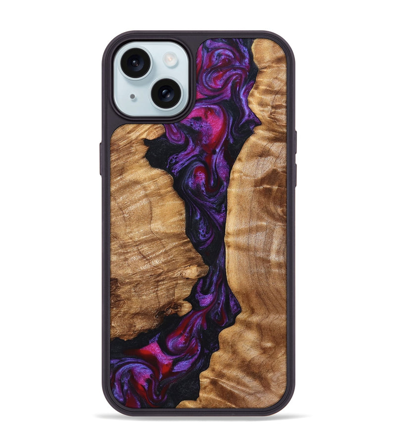 iPhone 15 Plus Wood Phone Case - Gemma (Purple, 823535)
