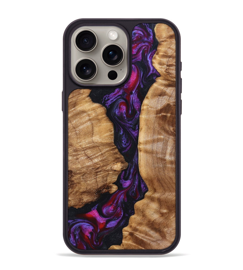 iPhone 15 Pro Max Wood Phone Case - Gemma (Purple, 823535)