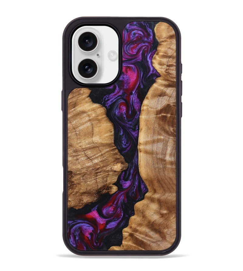 iPhone 16 Plus Wood Phone Case - Gemma (Purple, 823535)
