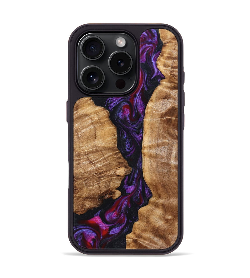iPhone 16 Pro Wood Phone Case - Gemma (Purple, 823535)