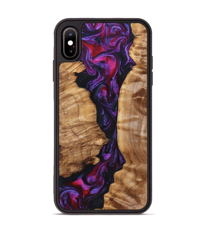 iPhone Xs Max Wood Phone Case - Gemma (Purple, 823535)