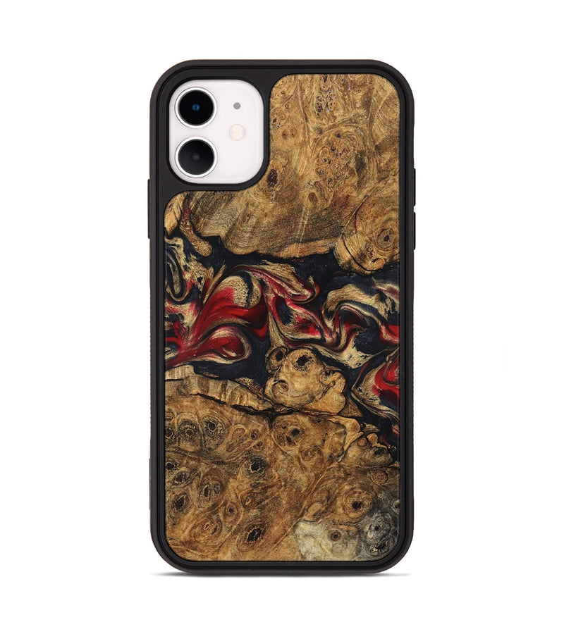 iPhone 11 Wood Phone Case - Tawanna (Red, 823536)