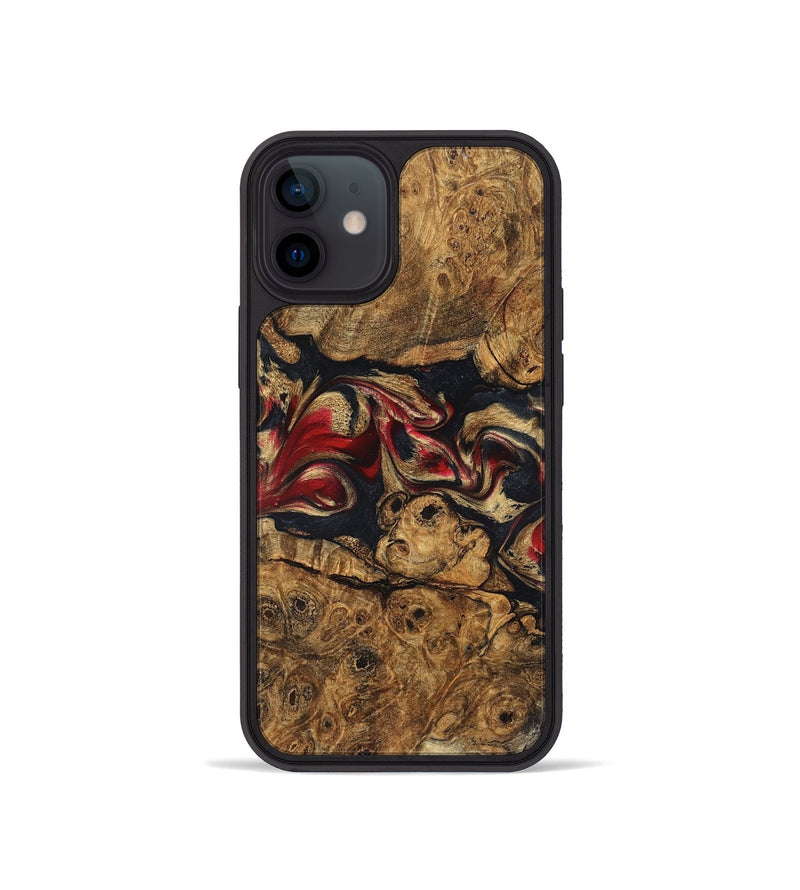 iPhone 12 mini Wood Phone Case - Tawanna (Red, 823536)