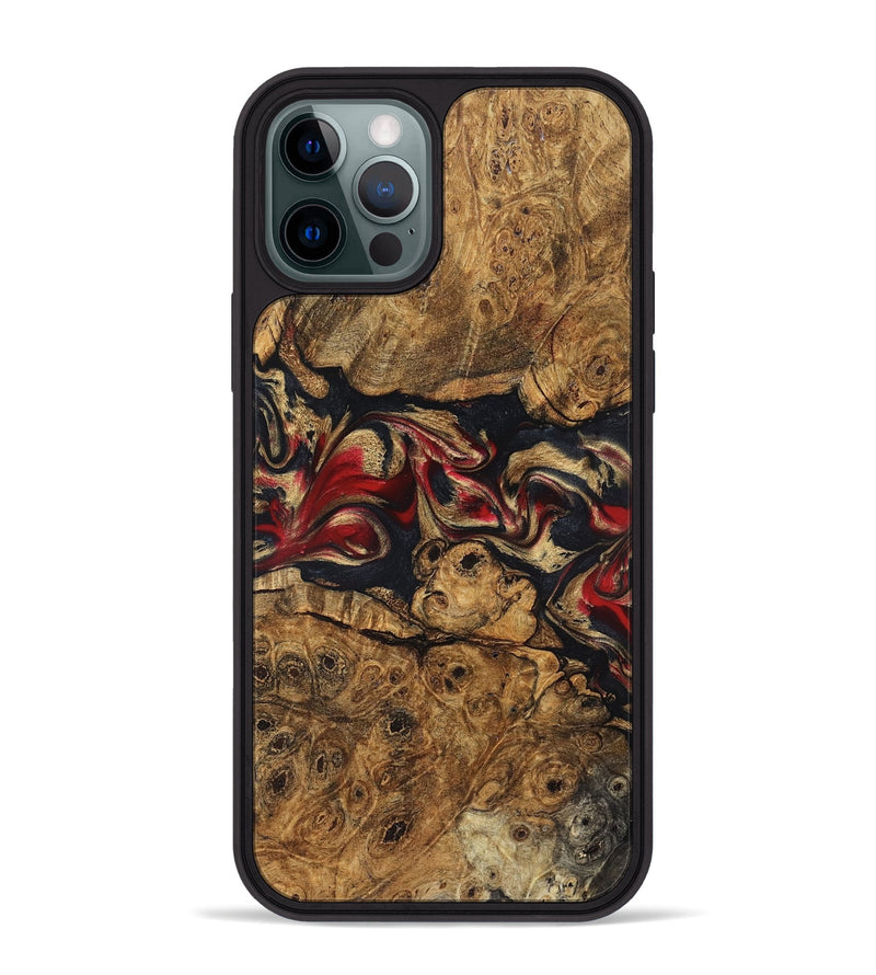 iPhone 12 Pro Max Wood Phone Case - Tawanna (Red, 823536)
