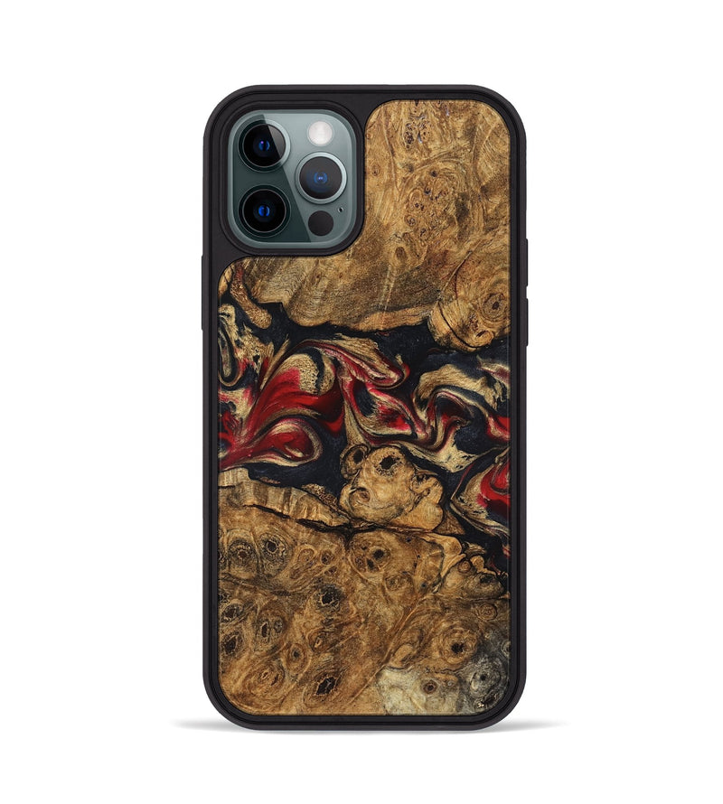 iPhone 12 Pro Wood Phone Case - Tawanna (Red, 823536)
