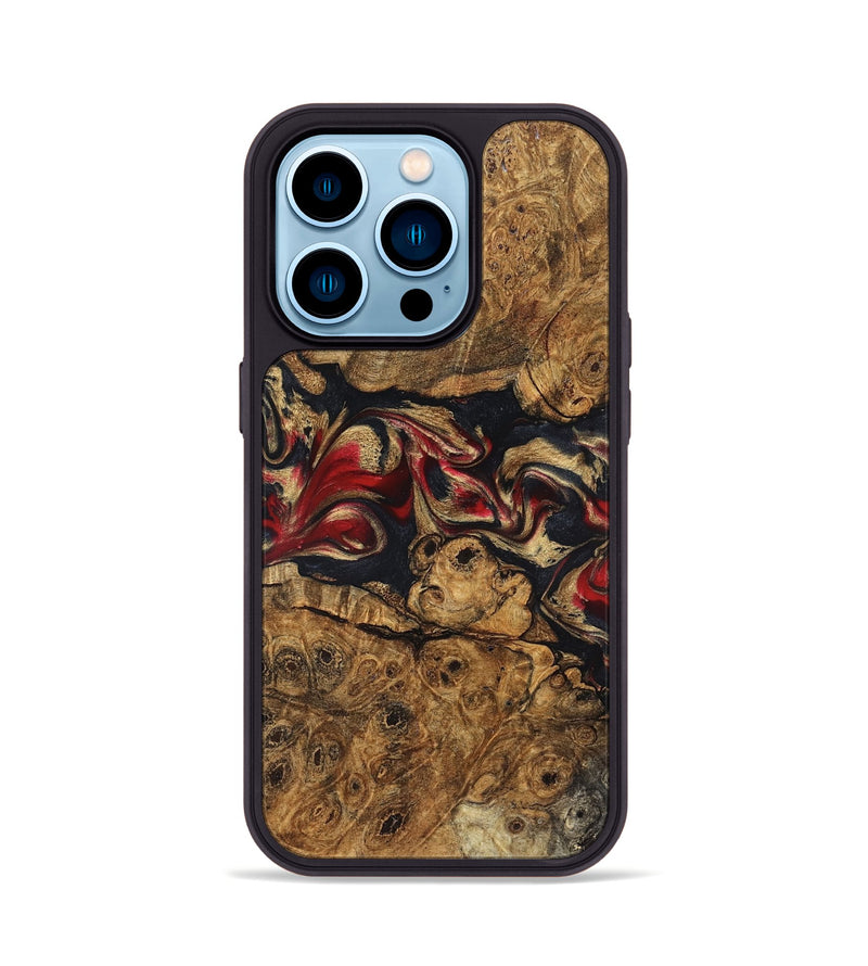 iPhone 14 Pro Wood Phone Case - Tawanna (Red, 823536)