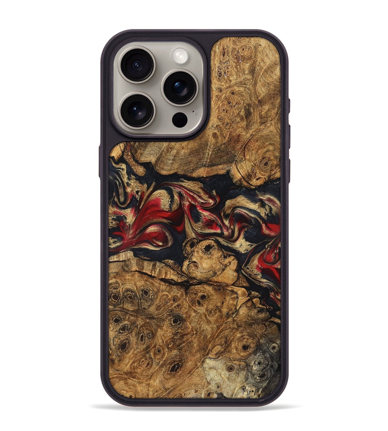 iPhone 15 Pro Max Wood Phone Case - Tawanna (Red, 823536)
