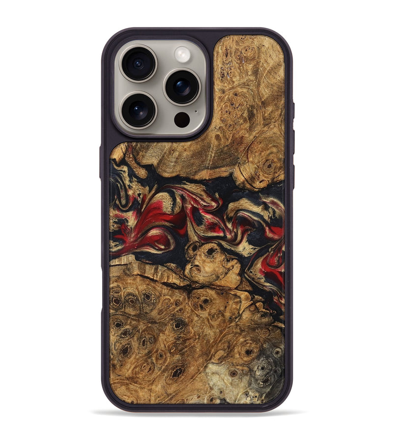 iPhone 16 Pro Max Wood Phone Case - Tawanna (Red, 823536)