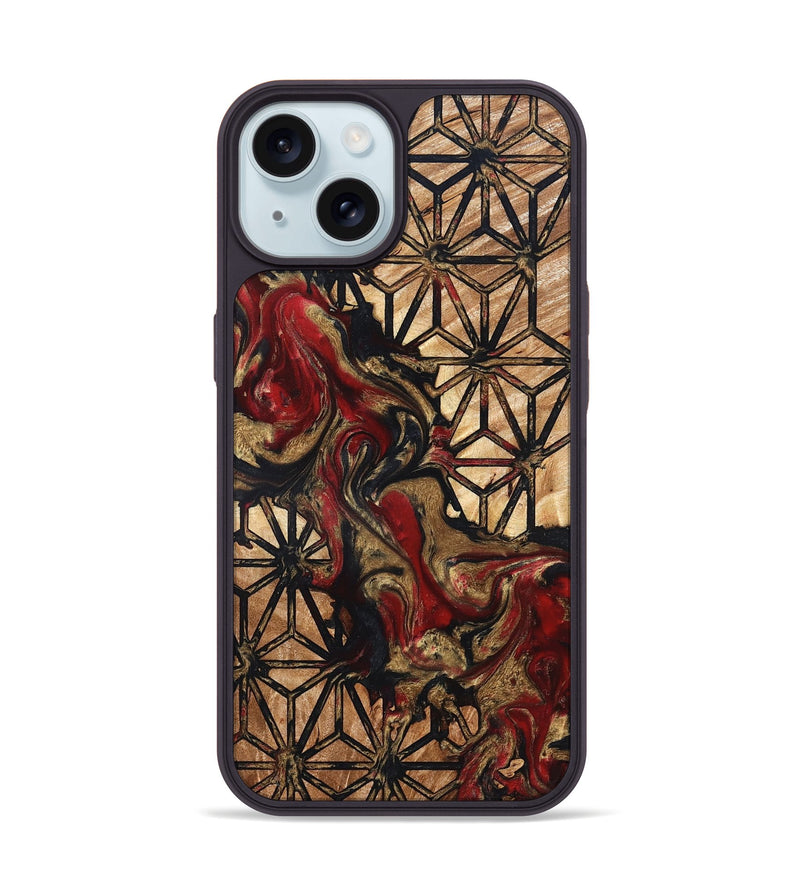 iPhone 15 Wood Phone Case - Adella (Pattern, 823540)