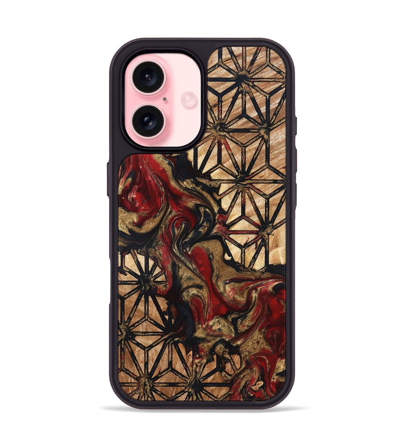 iPhone 16 Wood Phone Case - Adella (Pattern, 823540)