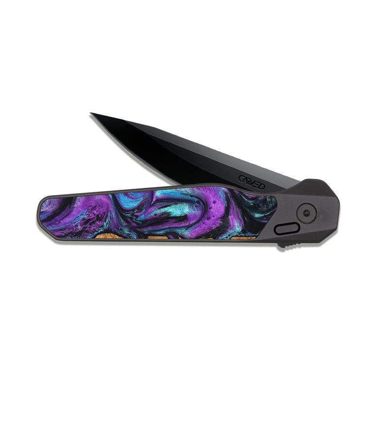 EDC Dark Slate Wood Pocket Knife - Debbra (Pattern, 823541)