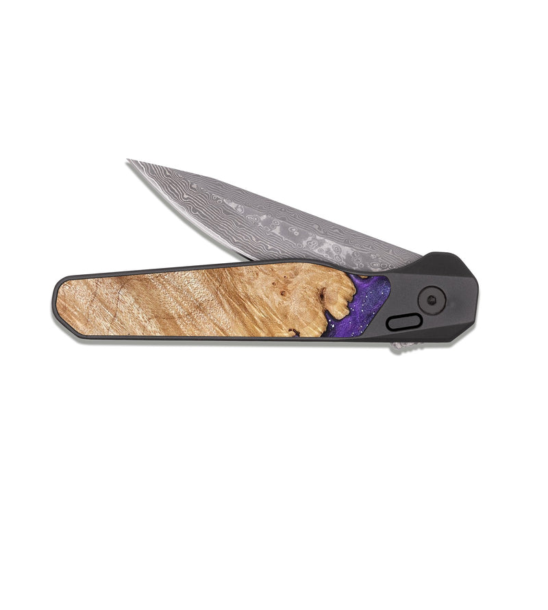 EDC Dark Damascus Wood Pocket Knife - Gerry (Cosmos, 823551)
