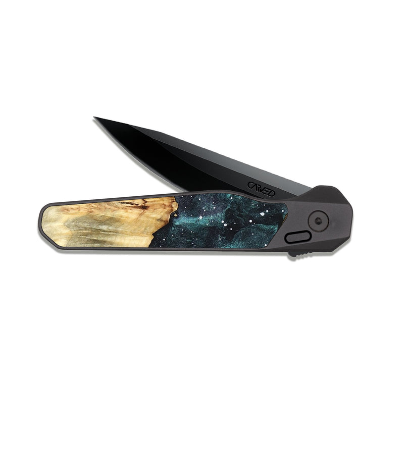EDC Dark Slate Wood Pocket Knife - Alpha (Cosmos, 823558)