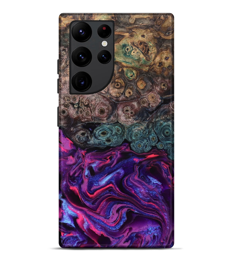 Galaxy S22 Ultra Wood Live Edge Phone Case - Tariq (Purple, 823569)