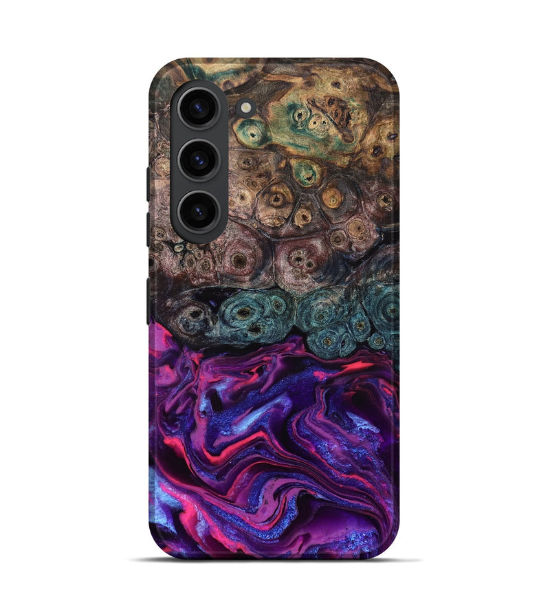 Galaxy S23 Wood Live Edge Phone Case - Tariq (Purple, 823569)