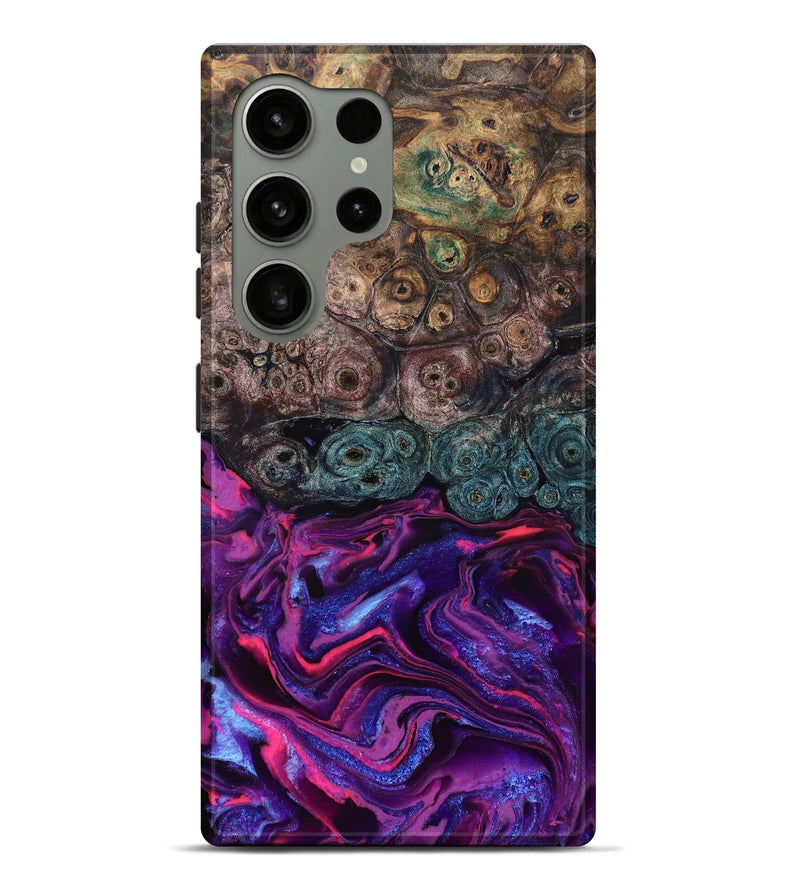 Galaxy S24 Ultra Wood Live Edge Phone Case - Tariq (Purple, 823569)