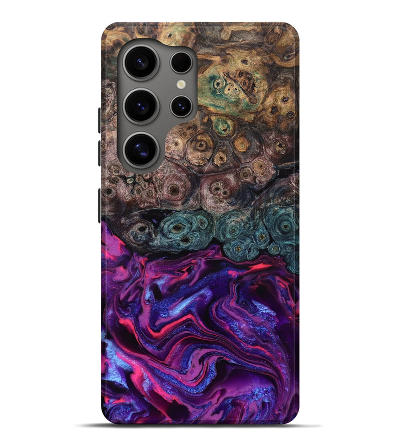 Galaxy S25 Ultra Wood Live Edge Phone Case - Tariq (Purple, 823569)