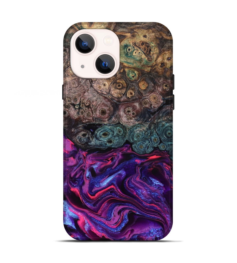 iPhone 13 Wood Live Edge Phone Case - Tariq (Purple, 823569)
